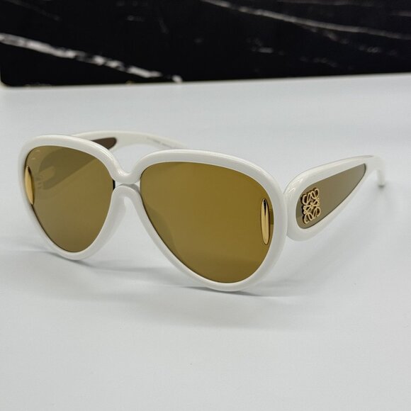 NEW LOEWE LW40132I 25G WHITE/GOLD UNISEX SUNGLASSES LOEWE main image 6